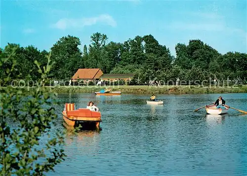 AK / Ansichtskarte Daenikhorst Neumanns Ponyhof mit Hotel Pension Hubertus Restaurant Freizeitpark mit See Daenikhorst