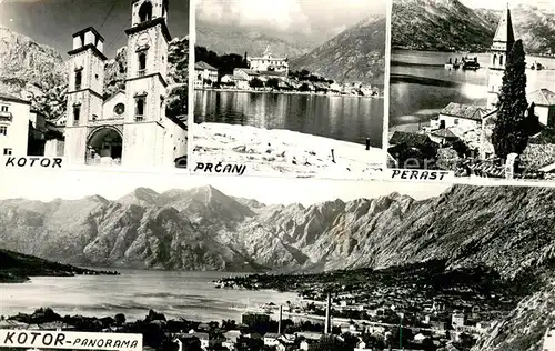 AK / Ansichtskarte Kotor_Montenegro Panorama Bucht Kirche Prcanj Perast Kotor Montenegro