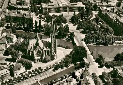 AK / Ansichtskarte Strasbourg_Alsace Eglise Saint Paul et Universite Vue aerienne Strasbourg Alsace