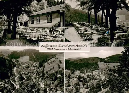 AK / Ansichtskarte Wildemann Kaffeehaus Zur schoenen Aussicht Wildemann