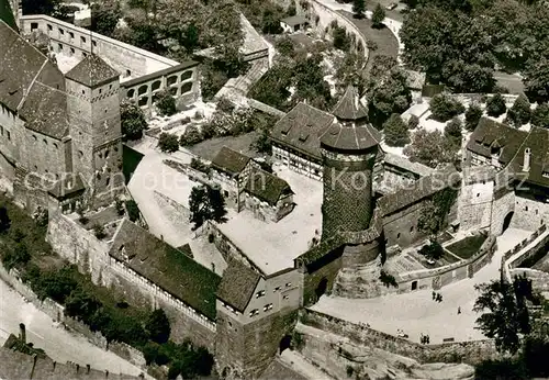 AK / Ansichtskarte Nuernberg Burg Fliegeraufnahme Nuernberg