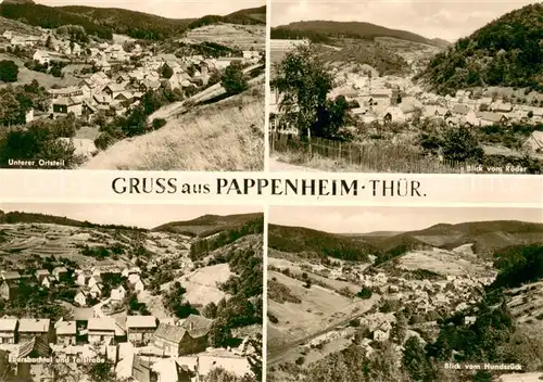 Pappenheim_Thueringen Panorama Blick vom Roeder Ebersbachtal Talstrasse Hundsrueck Pappenheim Thueringen