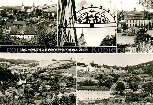 Schwarzenberg_Erzgebirge Teilansicht Erzgebirgischer Schwibbogen Rathaus Sachsenfeld Schwarzenberg Erzgebirge