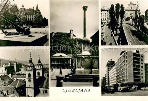 AK / Ansichtskarte Ljubljana_Laibach Sehenswuerdigkeiten der Stadt 