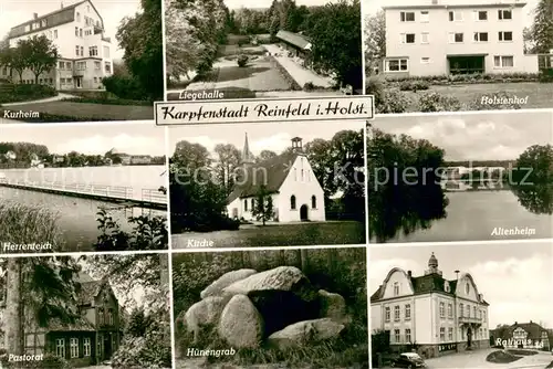 Reinfeld_Holstein Kurheim Herrenteich Pastorat Liegehalle Kirche Huenengrab Holstenhof Altenheim Rathaus Reinfeld_Holstein