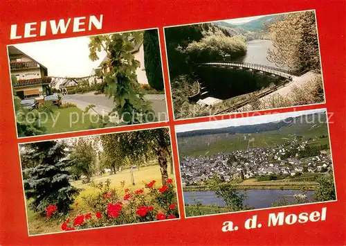 AK / Ansichtskarte Leiwen_Mosel Teilansichten Park Moselpartie Bruecke Leiwen Mosel