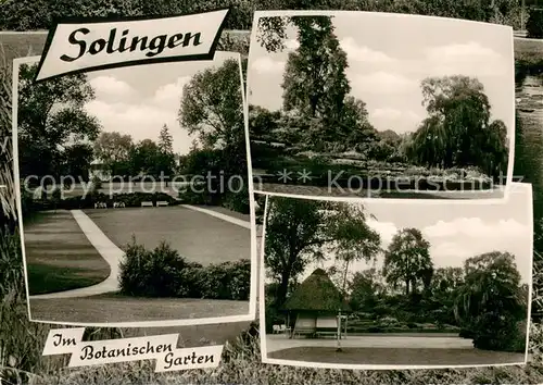 AK / Ansichtskarte Solingen Botanischer Garten Solingen