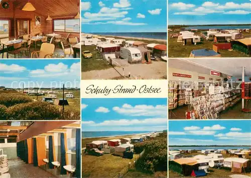 AK / Ansichtskarte Schuby Campingplatz am Strand Einkaufsladen Gaststaette Schuby
