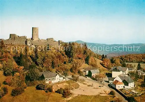 AK / Ansichtskarte Nuerburgring Fliegeraufnahme mit Nuerburg Nuerburgring