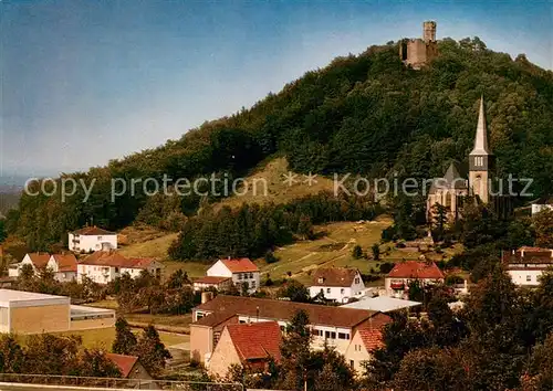AK / Ansichtskarte Hohenecken Ortsansicht mit Kirche und Burg Hohenecken