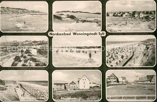 AK / Ansichtskarte Wenningstedt_Sylt Kliff Duenen Strandpromenade Schuelerheim Nordseebad Wenningstedt_Sylt