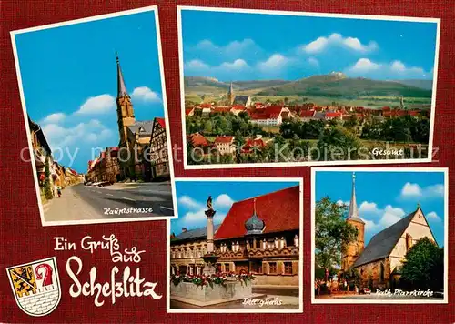 AK / Ansichtskarte Schesslitz Hauptstrasse Panorama Dillighaus Kath Pfarrkirche Schesslitz