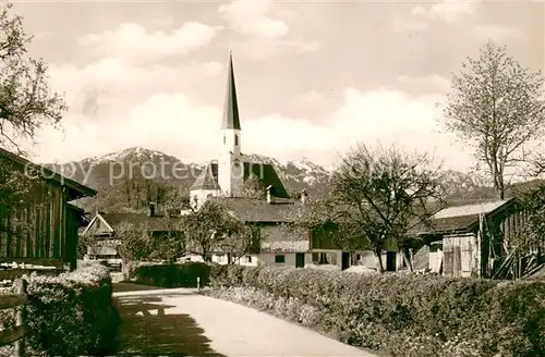 AK / Ansichtskarte Arzbach_Bad_Toelz Toelzer Strasse Blick zur Kirche Bayerische Voralpen Arzbach_Bad_Toelz