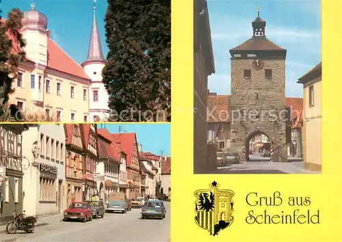 AK / Ansichtskarte Scheinfeld Kirche Strassenpartie Oberes Tor Scheinfeld