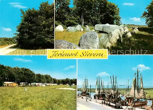 AK / Ansichtskarte Sievern Felsen Campingplatz Fischkutter Sievern