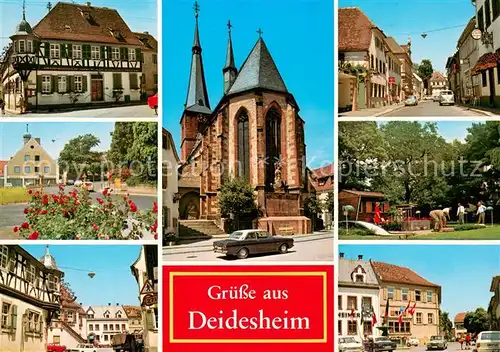 AK / Ansichtskarte Deidesheim Gasthaus Kirche Ortsstrasse Minigolfanlage Deidesheimer Hof Deidesheim