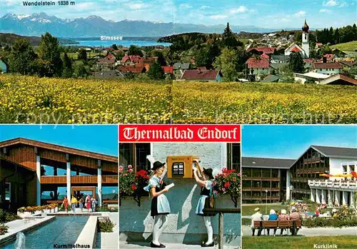 AK / Ansichtskarte Bad_Endorf Wendelstein Simssee Panorama Kurmittelhaus Kurklinik Bad_Endorf