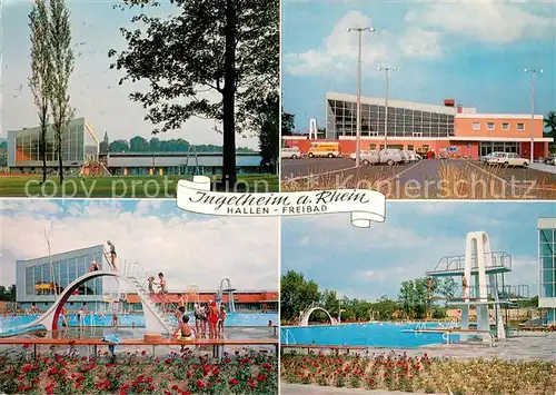 AK / Ansichtskarte Ingelheim_Rhein Hallen und Freibad Details Ingelheim Rhein