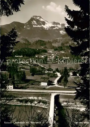 AK / Ansichtskarte Reisach_Oberaudorf Auerbach mit Bruennstein Mangfallgebirge Reisach Oberaudorf