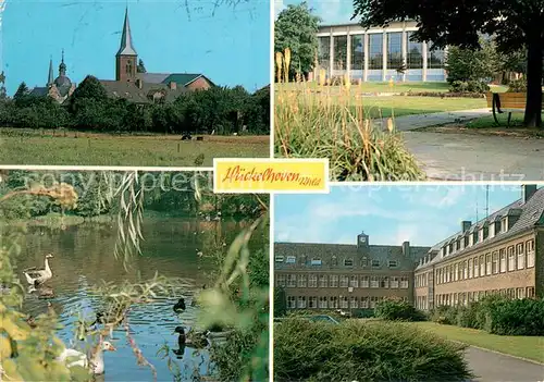 AK / Ansichtskarte Hueckelhoven Kirche Park Schwanenteich  Hueckelhoven