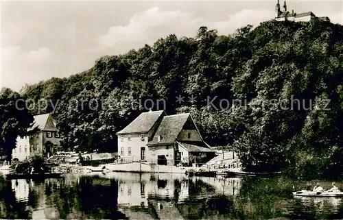 AK / Ansichtskarte Hausen_Bad_Staffelstein mit Schloss Banz Hausen_Bad_Staffelstein