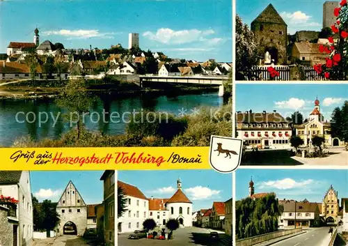 AK / Ansichtskarte Vohburg_Donau Stadttore Donaupartie Rathaus Vohburg Donau