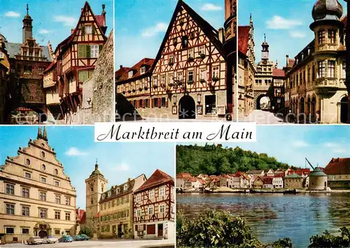 AK / Ansichtskarte Marktbreit Malerwinkel Hotel Loewen Maintor Schlossplatz Partie am Main Marktbreit