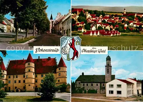 AK / Ansichtskarte Vohenstrauss Ortsansicht Panorama Friedrichsburg Pfarrkirche Vohenstrauss