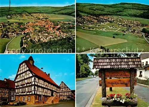 AK / Ansichtskarte Holzhausen_Reinhardswald Panorama Fliegeraufnahme Fachwerkhaus Holzhausen Reinhardswald