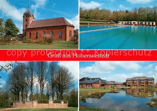 AK / Ansichtskarte Hohenwestedt Kirche Freibad Parkanlagen Hohenwestedt