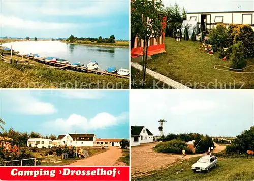 Hagen_Grinden Campingplatz Drosselhof Bungalows Anleger an der Weser 