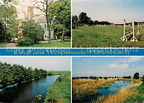 Huettenbusch Landschaftspanorama Moorlandschaft Kirche Reitplatz Springplatz Huettenbusch