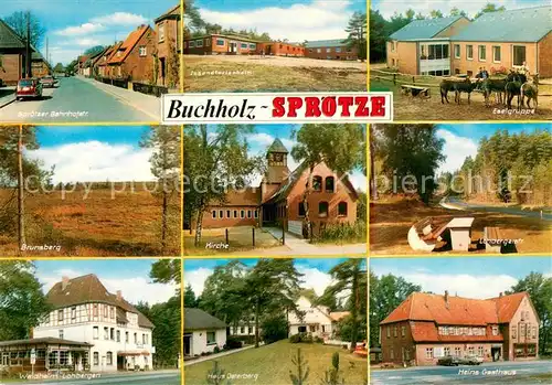 Sproetze Bahnhofstrasse Jugendferienheim Esel Landschaftspanorama Brunsberg Kirche Landstrasse Waldheim Lohbergen Gasthaus Sproetze