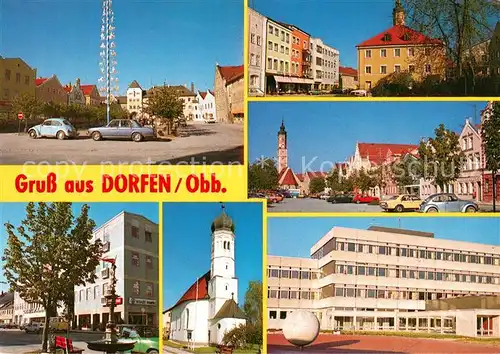 Dorfen_Erding Maibaum Rathaus Restaurant Institut Kirchen Dorfen Erding