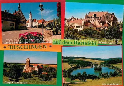 Dischingen Rathaus Kirche Schloss Taxis Burg Katzenstein Haertsfeldsee Dischingen