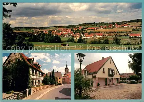 Trautskirchen Panorama Dorfstrasse Rathaus Trautskirchen