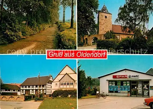 Oldendorf_Elze_Leine Waldweg Kirche Fachwerkhaus Spar Markt Oldendorf_Elze_Leine