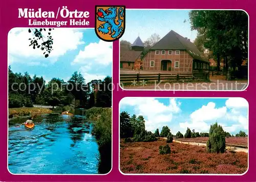 Mueden_oertze Teich Fachwerkhaus Heidelandschaft Mueden oertze