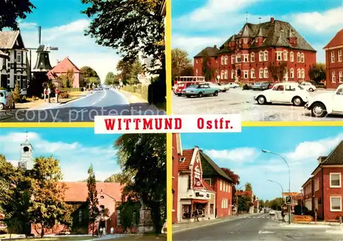 Wittmund Strassenpartien Rathaus Kirchturm Wittmund