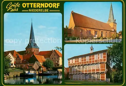 Otterndorf_Niederelbe Elbepartie Kirche Rathaus Otterndorf Niederelbe