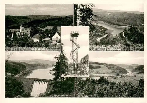 Lieberhausen Panorama Blick vom Unnerberg zur Genkelstalsperre Aussichtsturm Aggertalsperre Vorsperre Lieberhausen