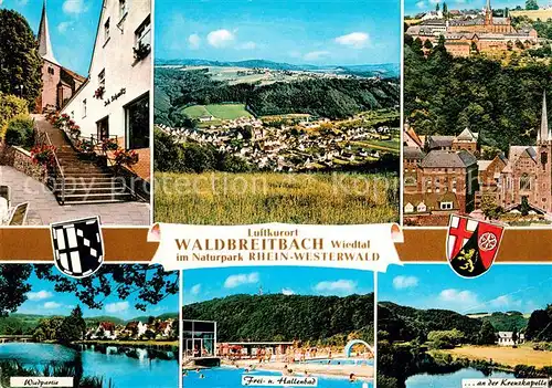 Waldbreitbach_Wied Panorama Luftkurort im Wiedtal Naturpark Rhein Westerwald Freibad Waldbreitbach Wied