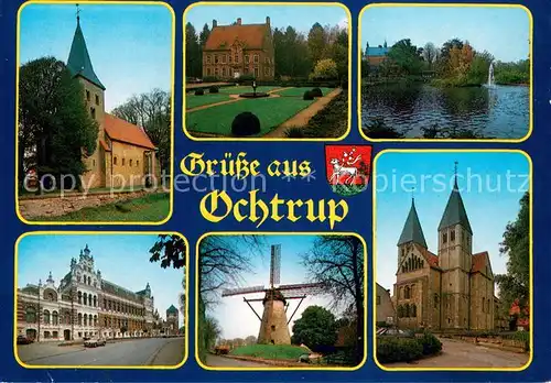 Ochtrup Kirche Schloss Park Teich Windmuehle Beltman Bau Ochtrup