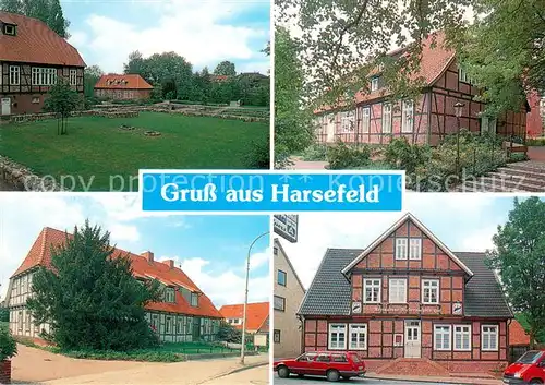 Harsefeld Teilansichten Restaurant Niedersachsen Hof Fachwerkhaus Harsefeld