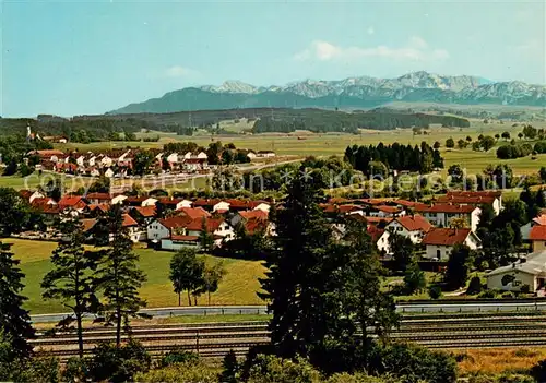 Biessenhofen Panorama mit Alpenblick Eisenbahn Biessenhofen