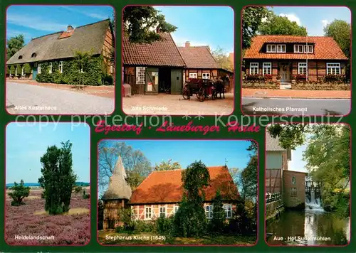 Egestorf_Nordheide Altes Kuesterhaus Alte Schmiede Pfarramt Heidelandschaft Kirche Aue Hof Sudermuehlen Egestorf_Nordheide