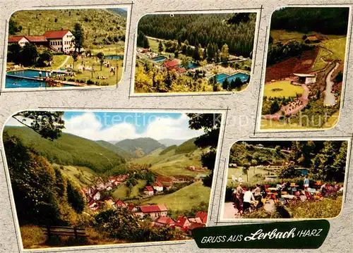 Lerbach_Harz Panorama Gaststaette Terrasse Freibad Lerbach Harz