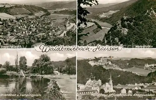 Hausen_Waldbreitbach Panorama Hahnenstein Strandbad Campingplatz Marienhaus St Josefshaus un Antoniushaus Hausen Waldbreitbach