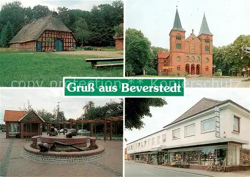 Beverstedt Fachwerkhaus Kirche Brunnen Geschaeftshaus Beverstedt