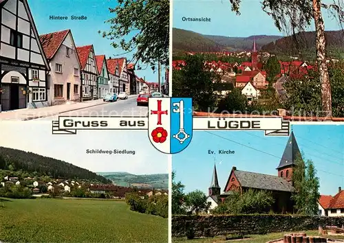 Luegde Hintere Strasse Ortsansicht Schildweg Siedlung Ev Kirche Luegde